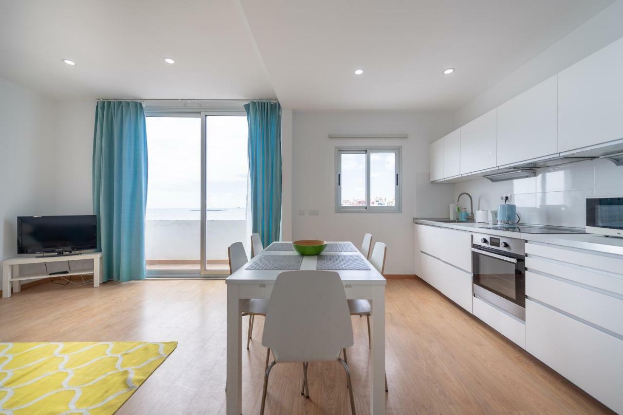 Vista Playa Y Mar - Sea View, Wifi And Ac Apartment Melenara Bagian luar foto